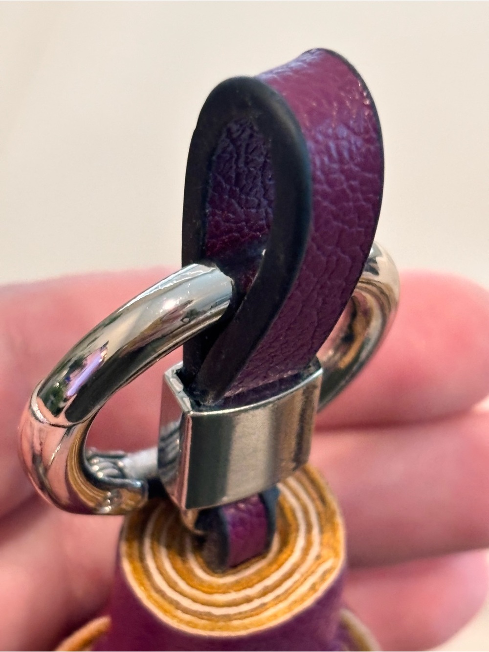 COACH Leather Tassel Keychain / Bag Charm - Picture 4 of 7